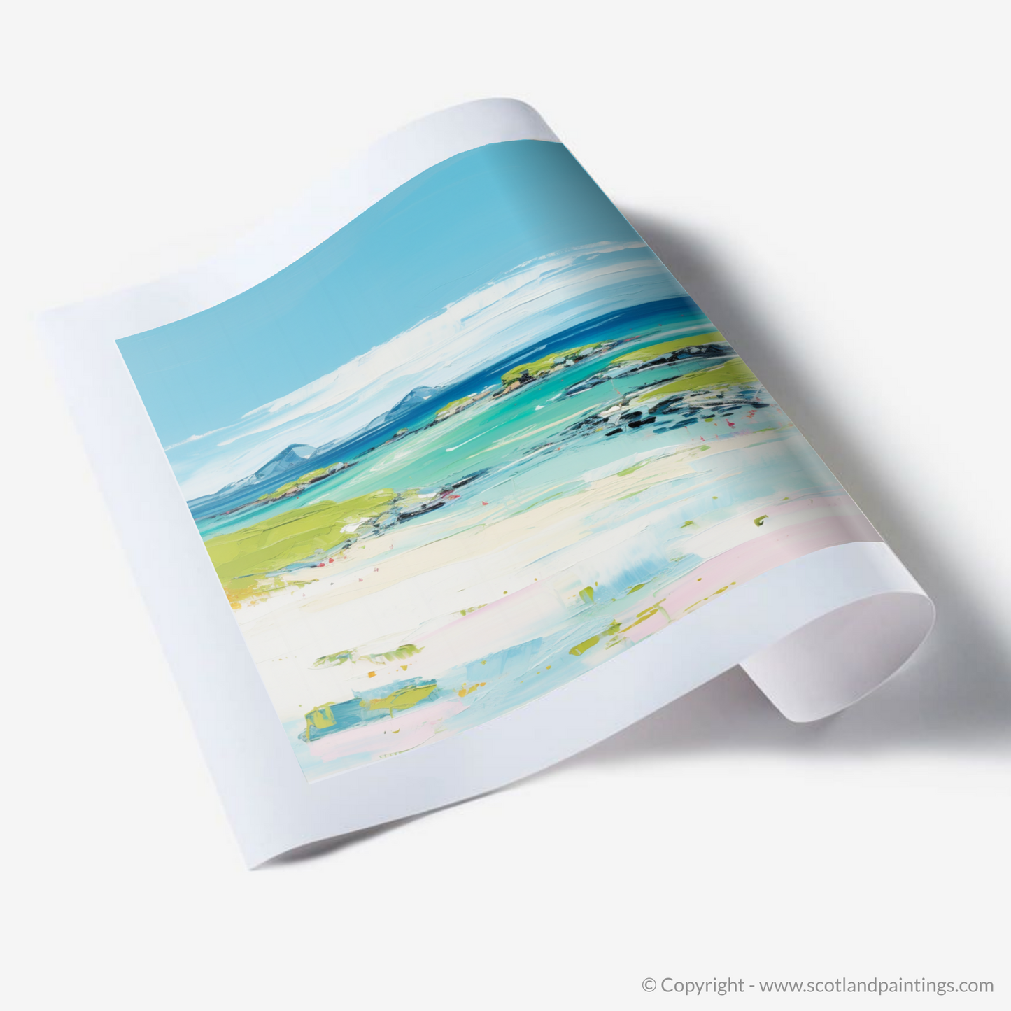 Art Print of Isle of Tiree, Inner Hebrides in summer