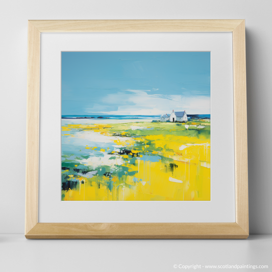 Art Print of Isle of Tiree, Inner Hebrides in summer with a natural frame