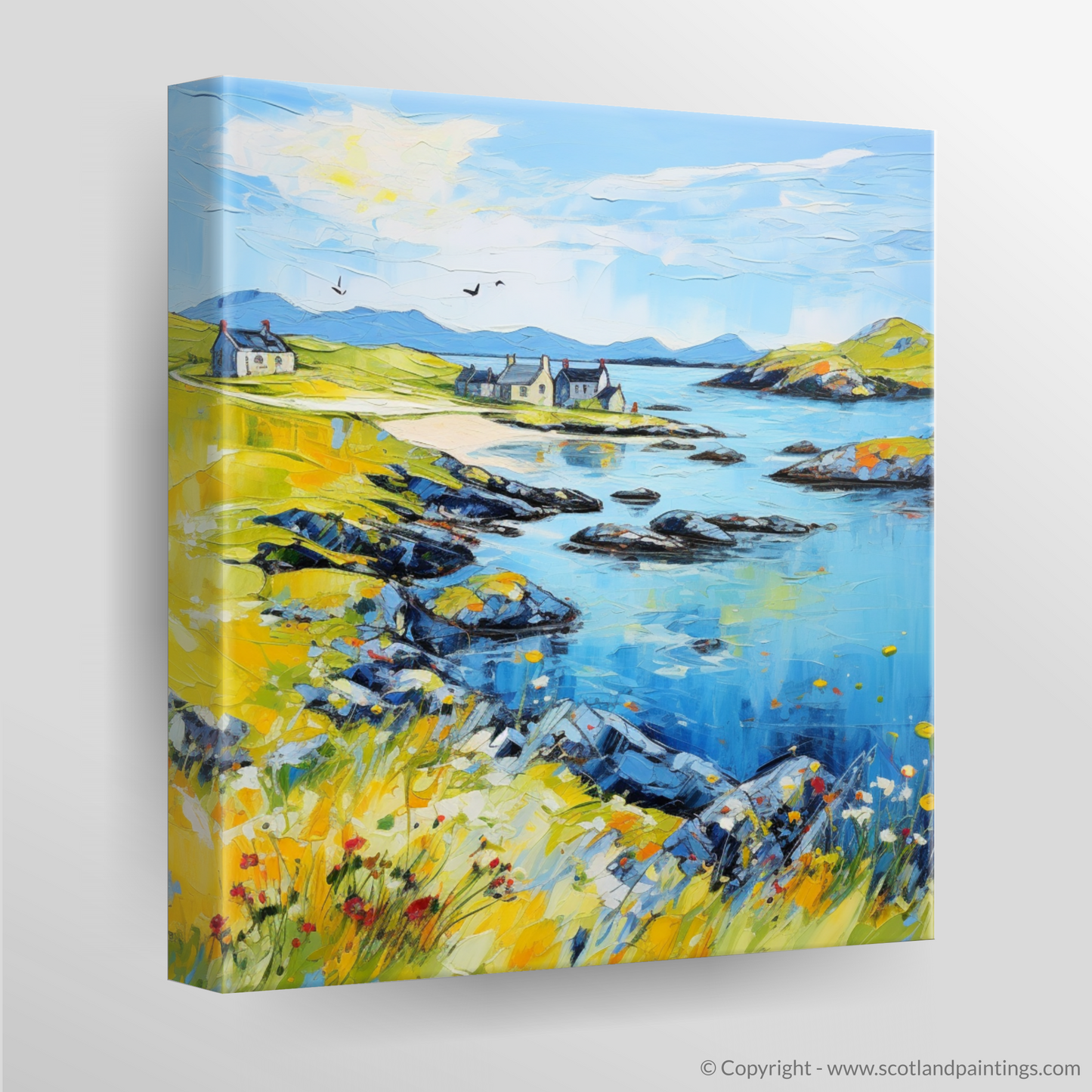 Painting and Art Print of Isle of Lewis, Outer Hebrides in summer. Summer Dreams of Isle of Lewis.