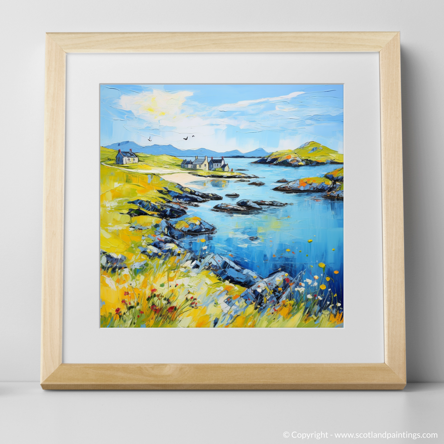 Painting and Art Print of Isle of Lewis, Outer Hebrides in summer. Summer Dreams of Isle of Lewis.