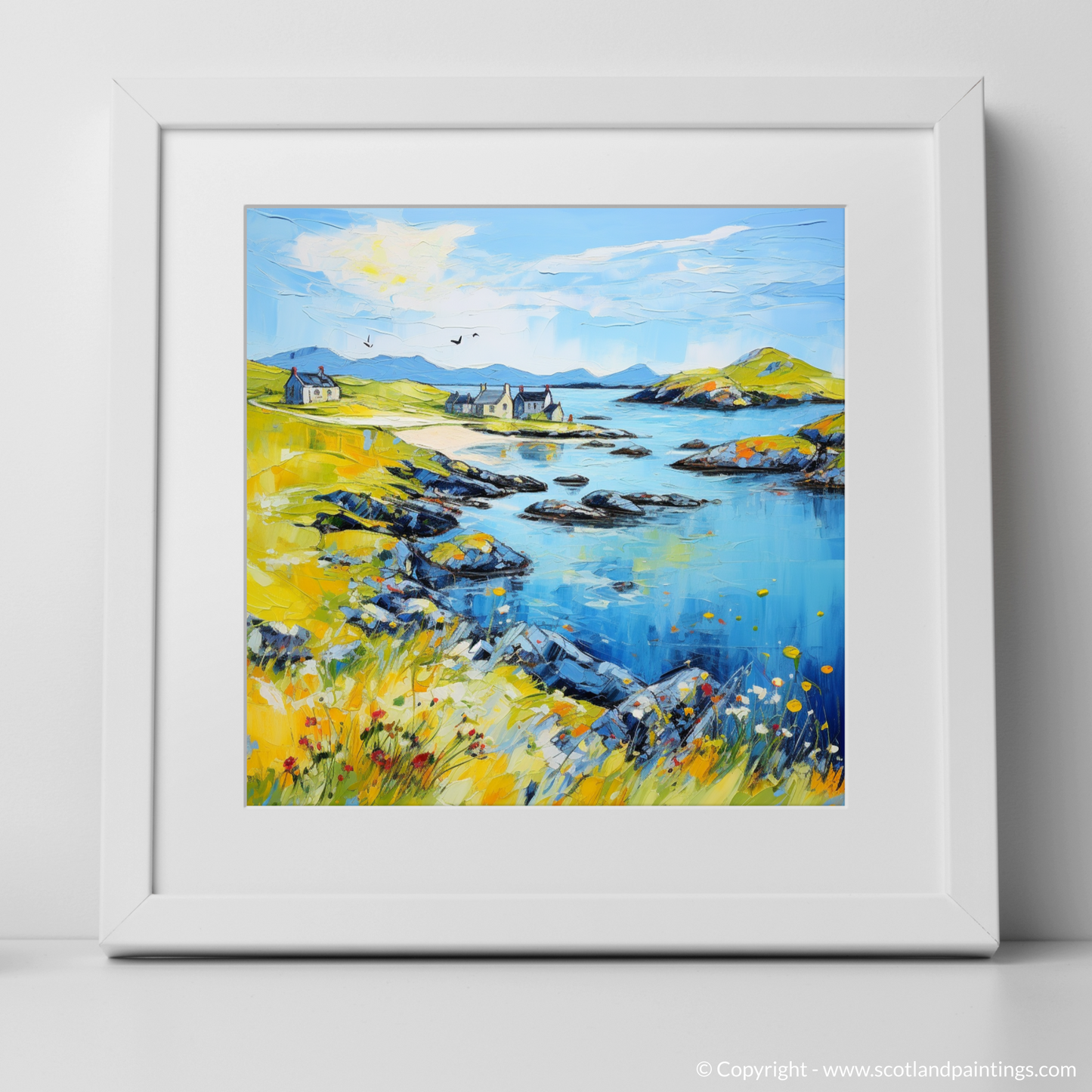 Painting and Art Print of Isle of Lewis, Outer Hebrides in summer. Summer Dreams of Isle of Lewis.