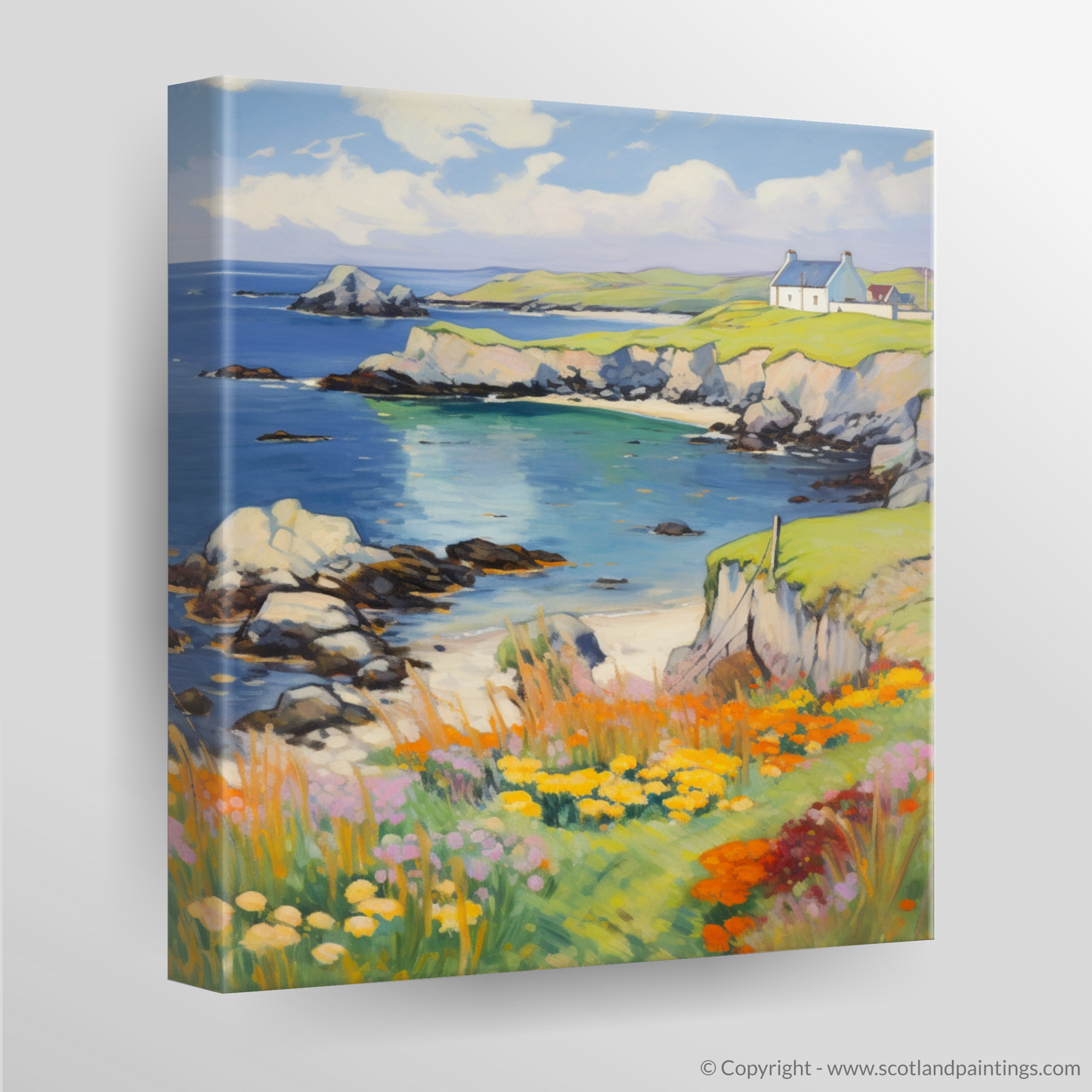 Canvas Print of Shetland, North of mainland Scotland in summer