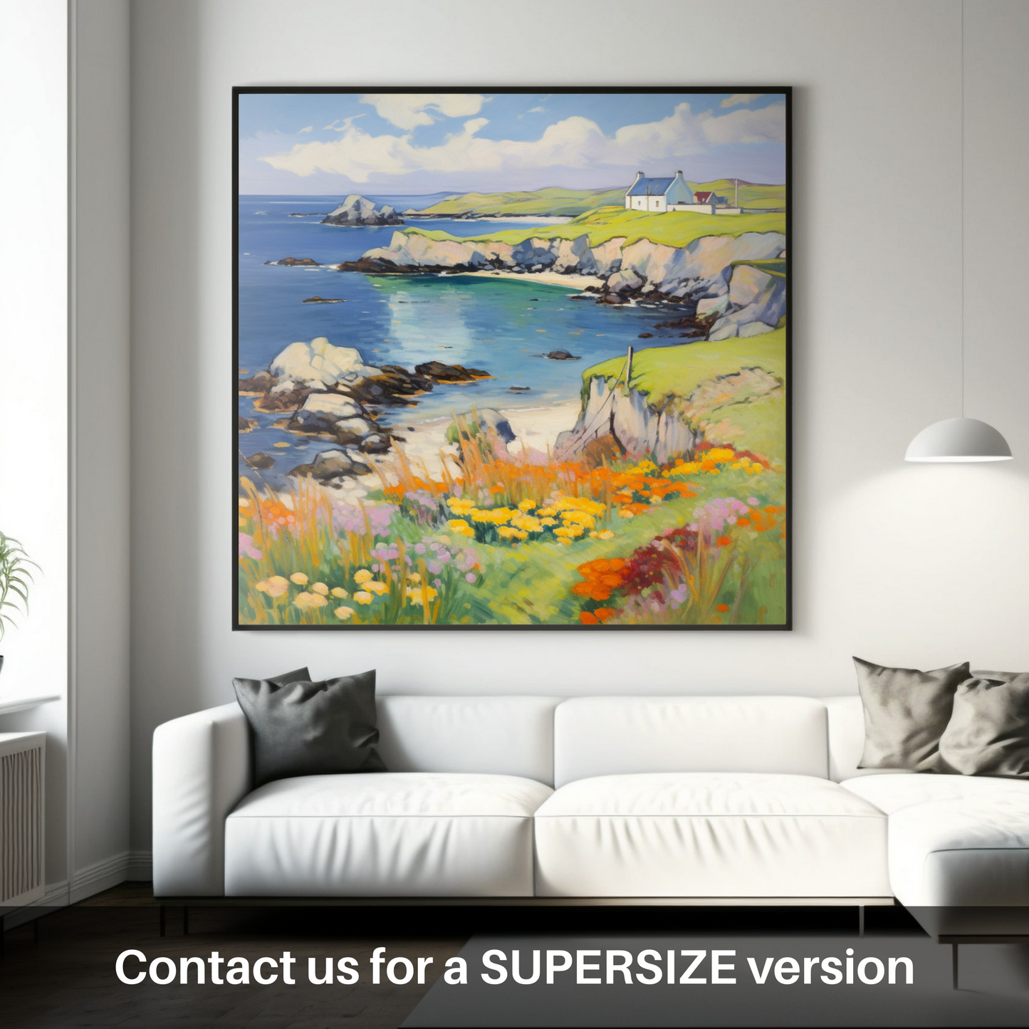 Huge supersize print of Shetland, North of mainland Scotland in summer