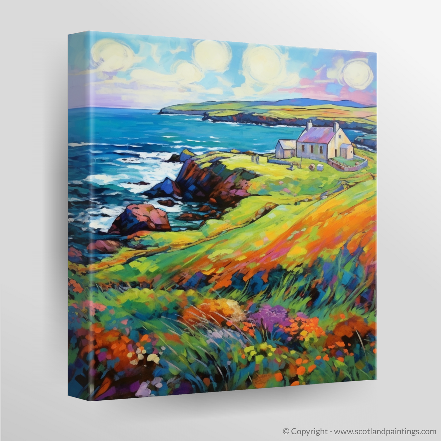 Canvas Print of Shetland, North of mainland Scotland in summer