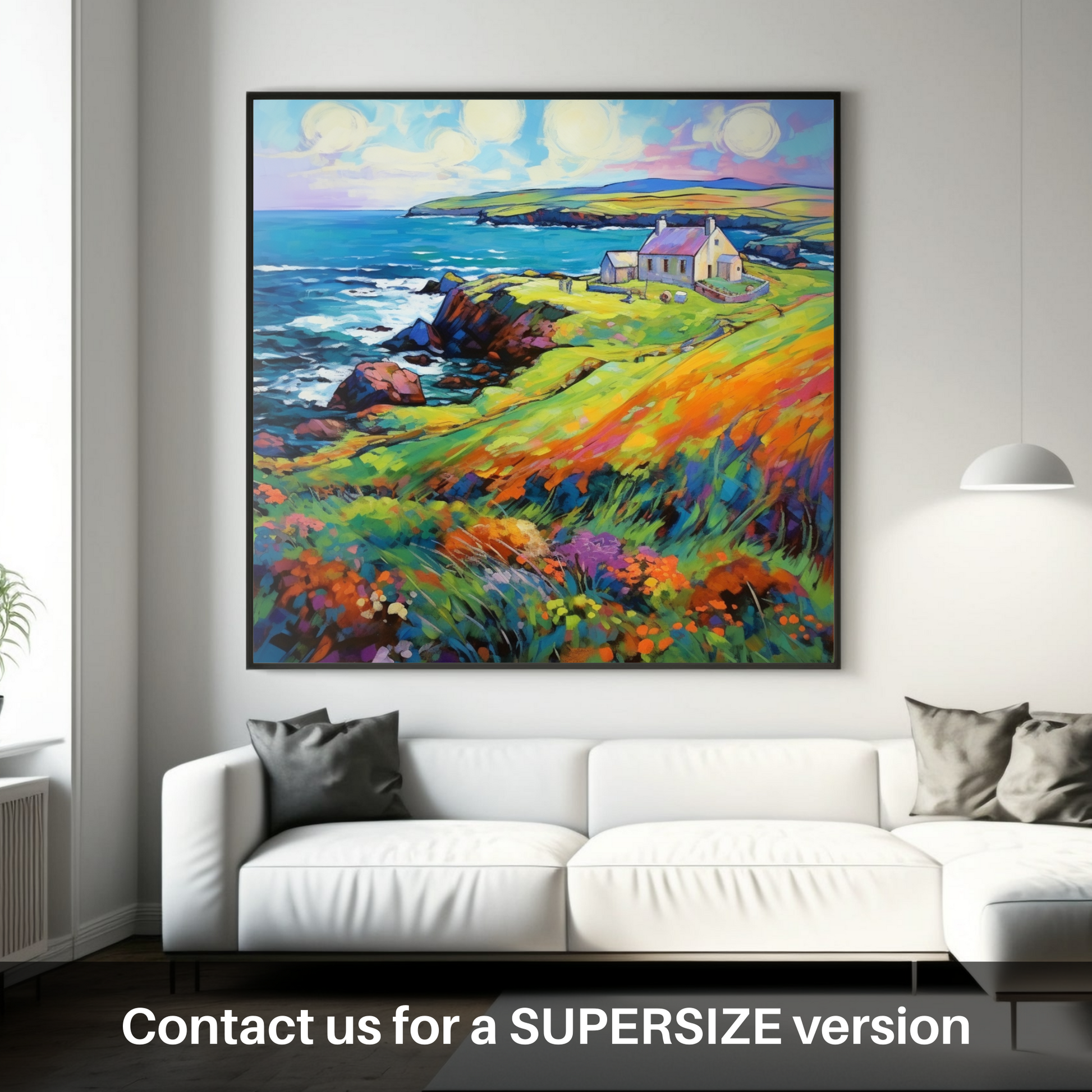 Huge supersize print of Shetland, North of mainland Scotland in summer