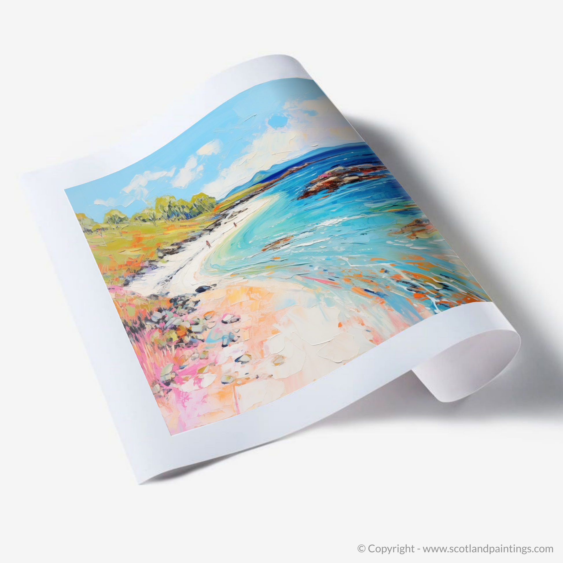Art Print of Coral Beach, Isle of Skye in summer