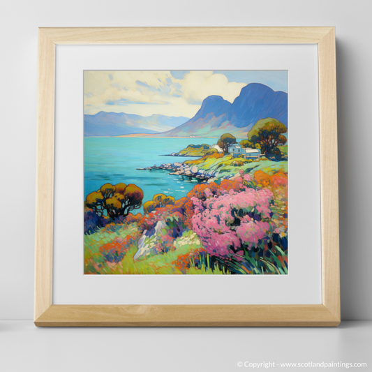 Art Print of Isle of Raasay, Inner Hebrides in summer with a natural frame