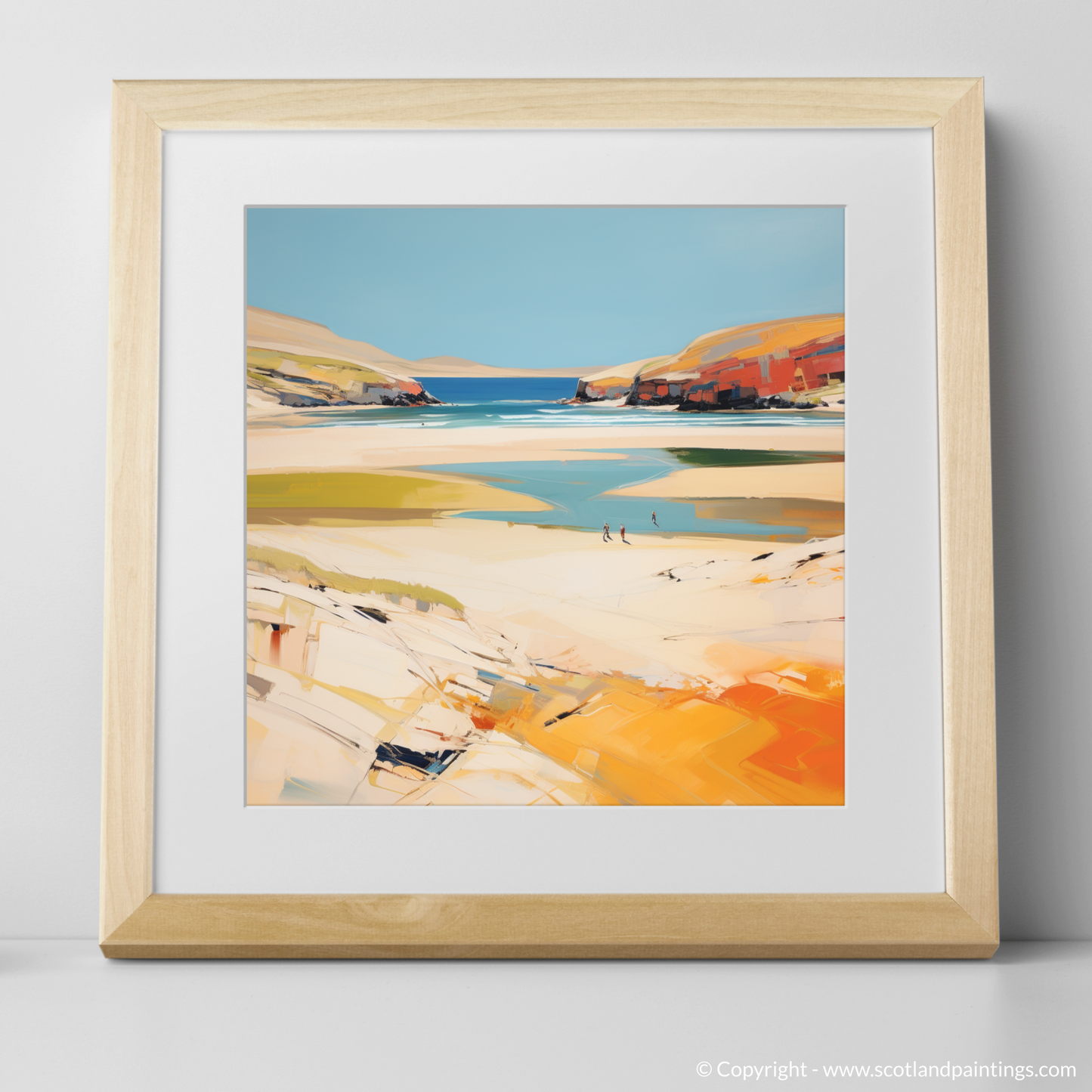 Art Print of Sandwood Bay, Sutherland in summer with a natural frame