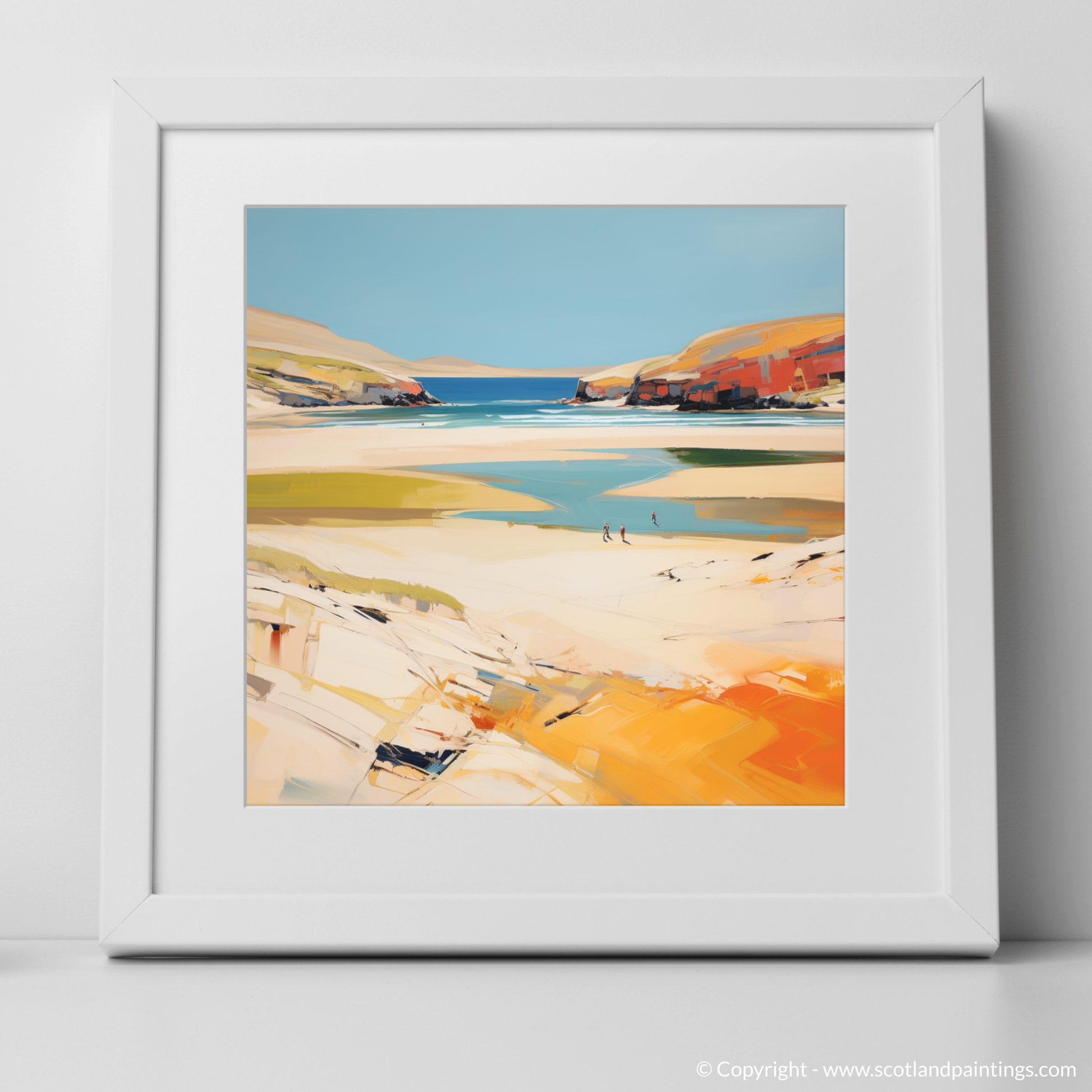 Art Print of Sandwood Bay, Sutherland in summer with a white frame