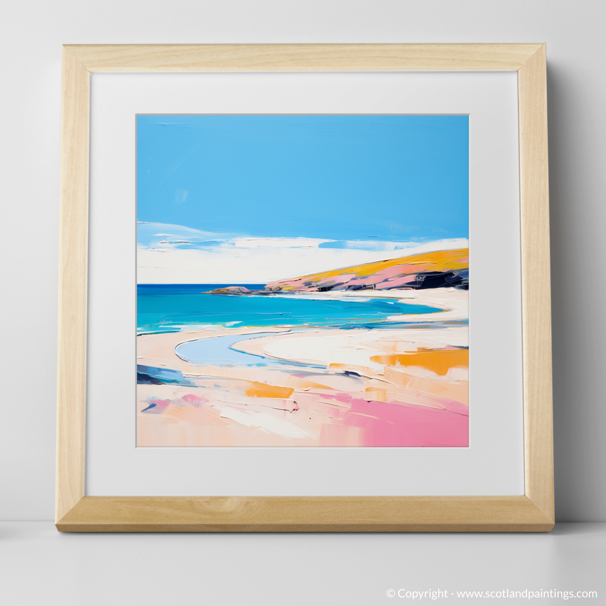 Art Print of Sandwood Bay, Sutherland in summer with a natural frame