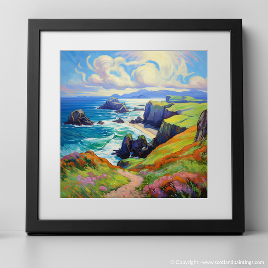 Art Print of Isle of Lewis, Outer Hebrides in summer with a black frame