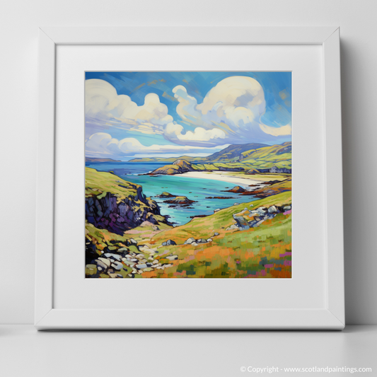 Art Print of Isle of Lewis, Outer Hebrides in summer with a white frame