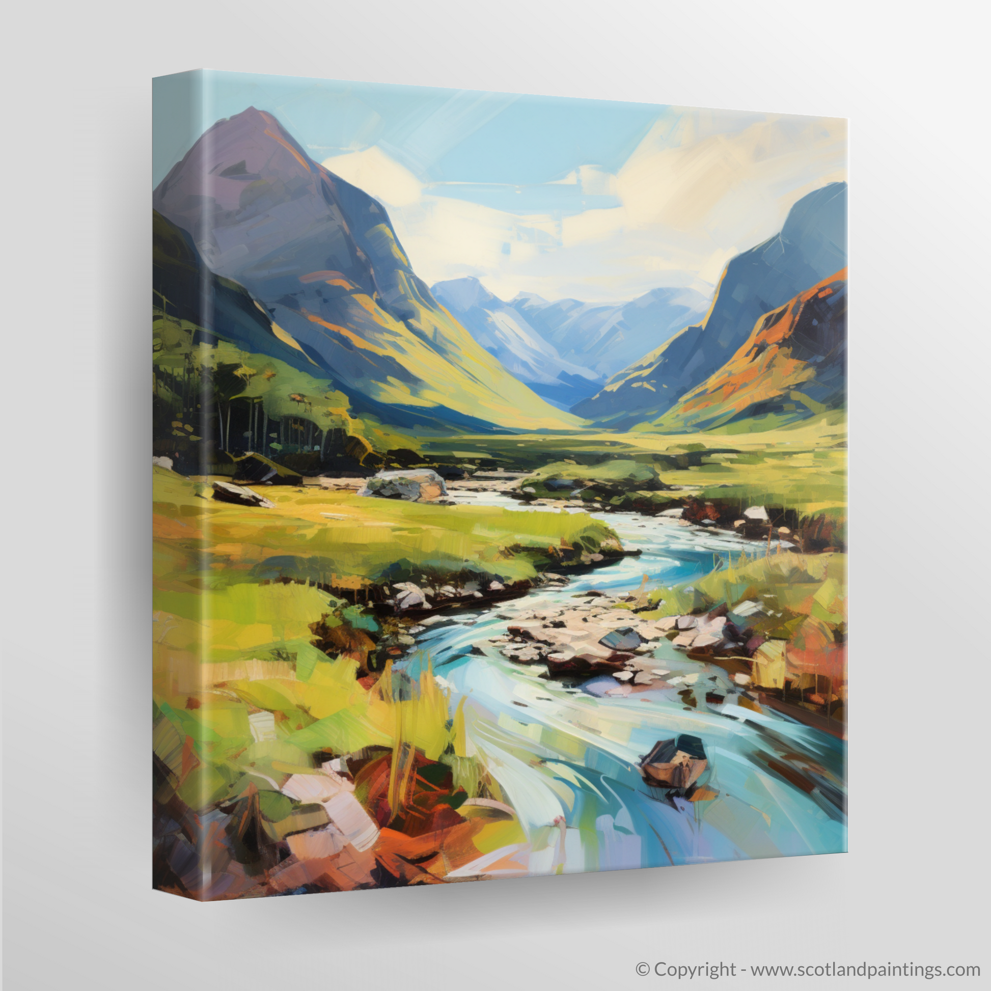 Canvas Print of Glen Coe, Highlands in summer