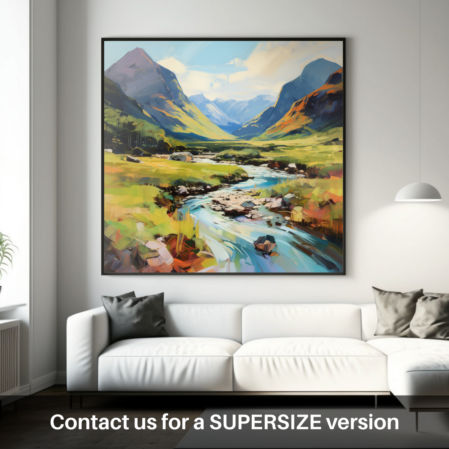 Huge supersize print of Glen Coe, Highlands in summer