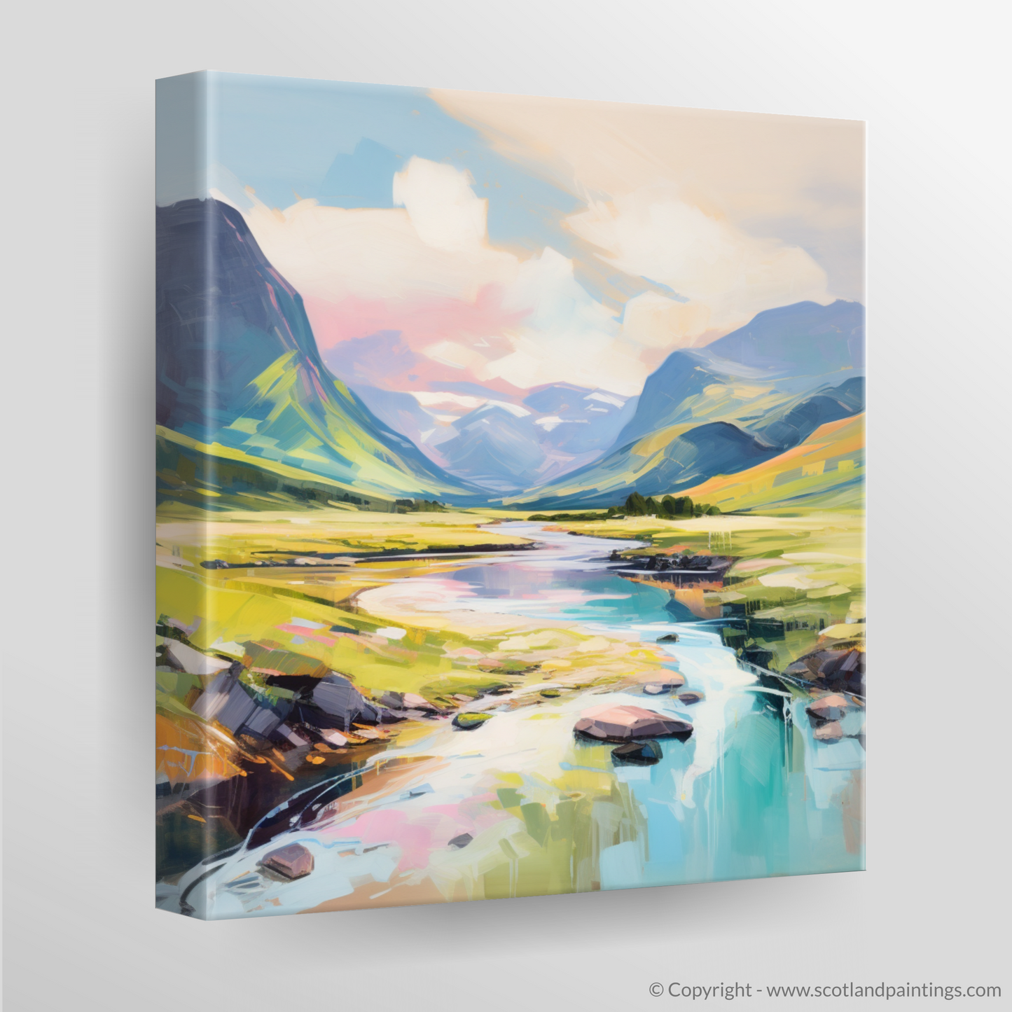 Canvas Print of Glen Coe, Highlands in summer