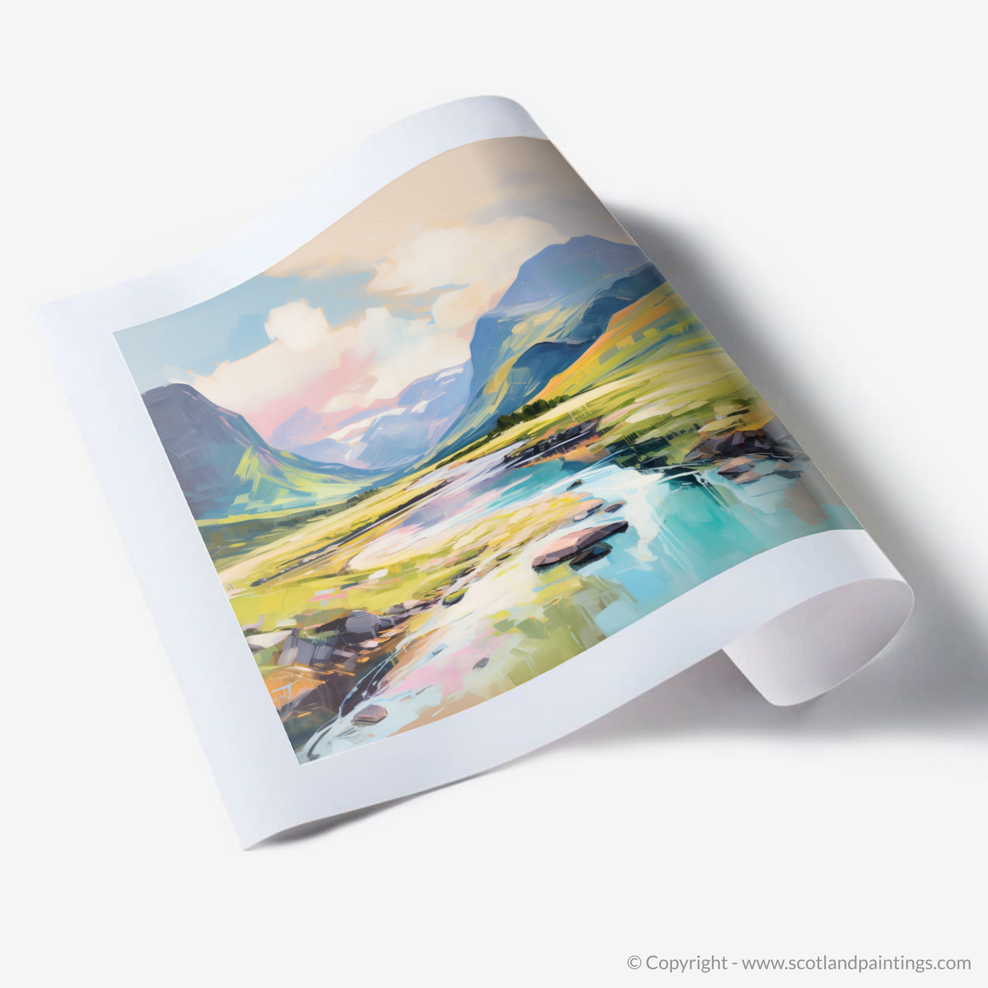 Art Print of Glen Coe, Highlands in summer