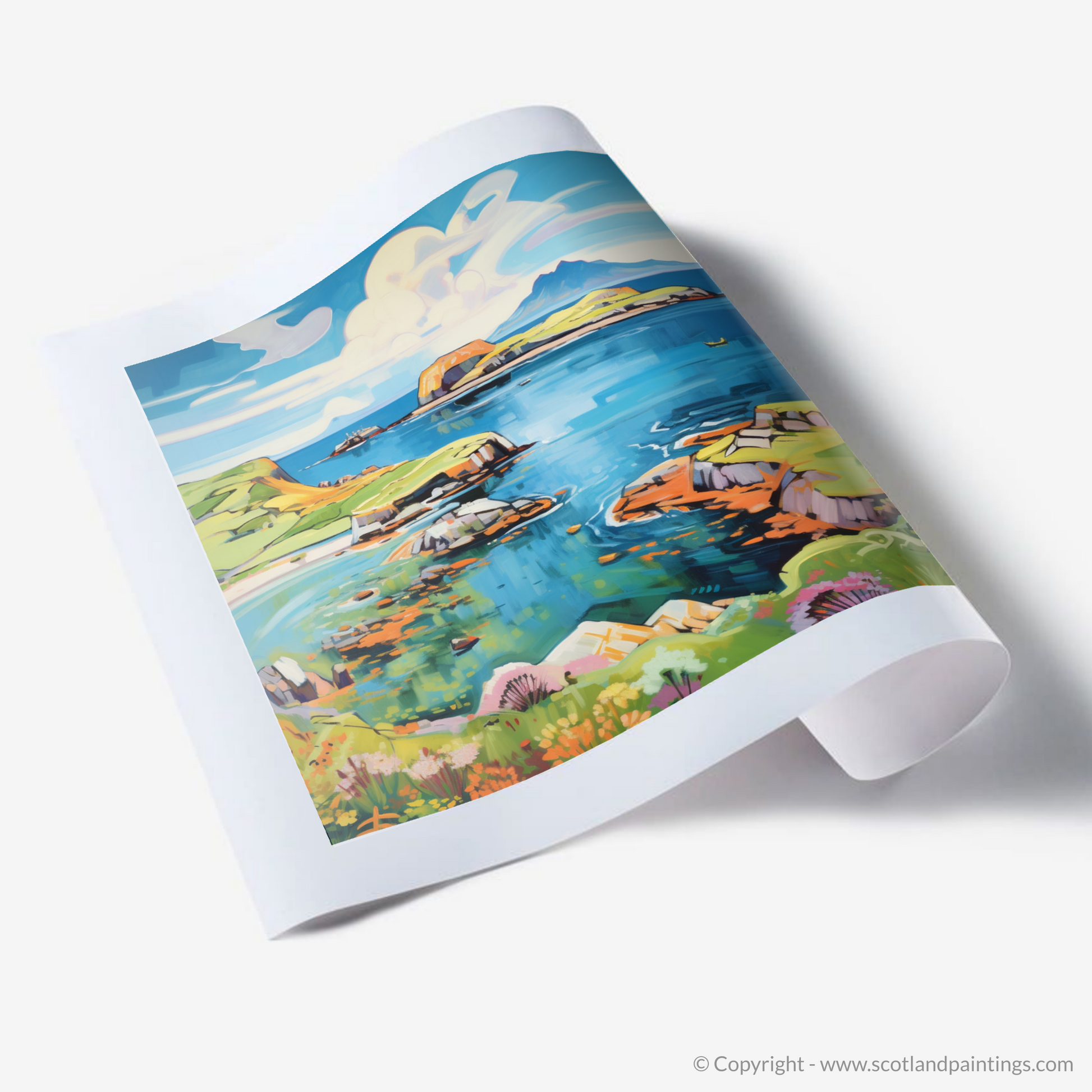 Art Print of Isle of Skyes smaller isles, Inner Hebrides in summer