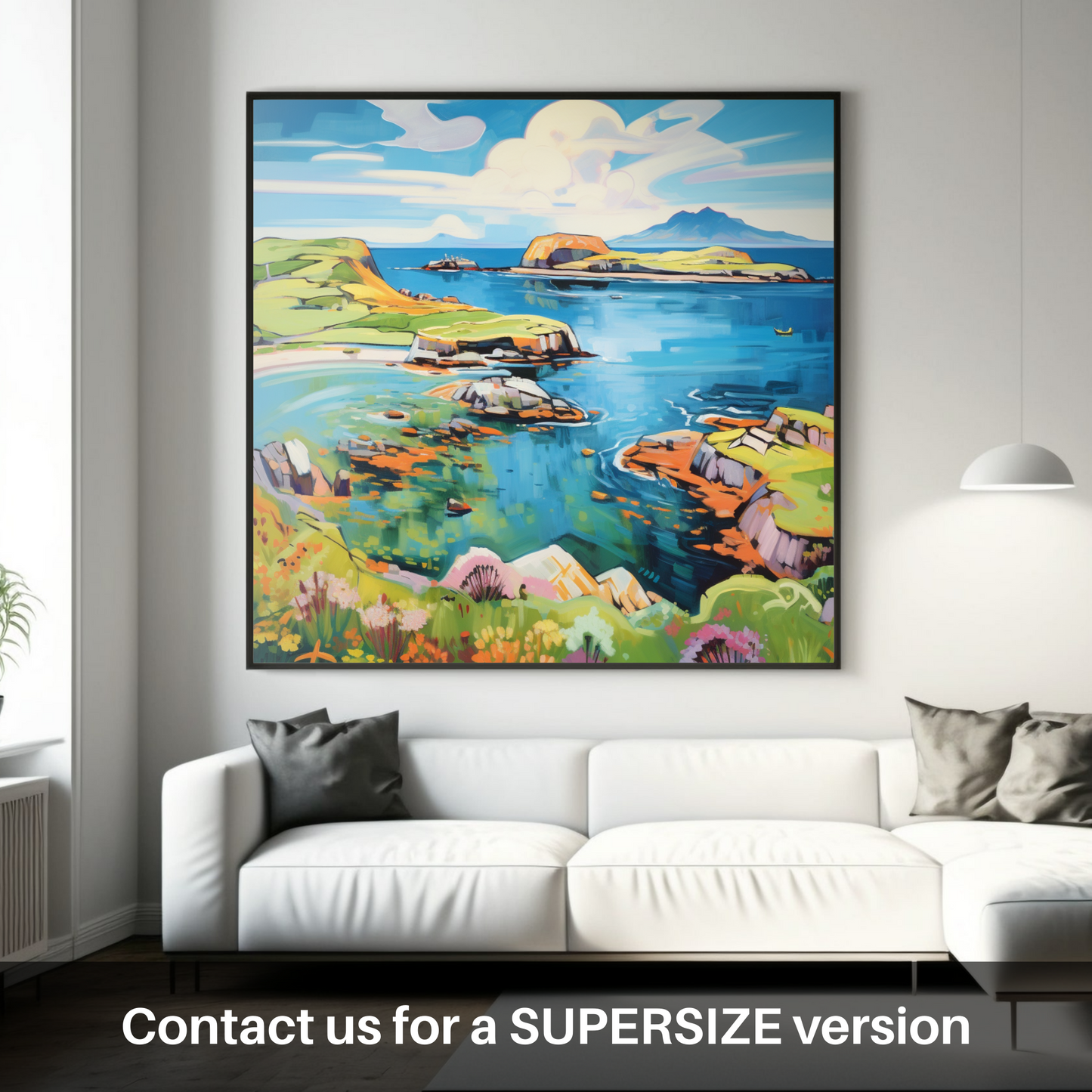 Huge supersize print of Isle of Skyes smaller isles, Inner Hebrides in summer