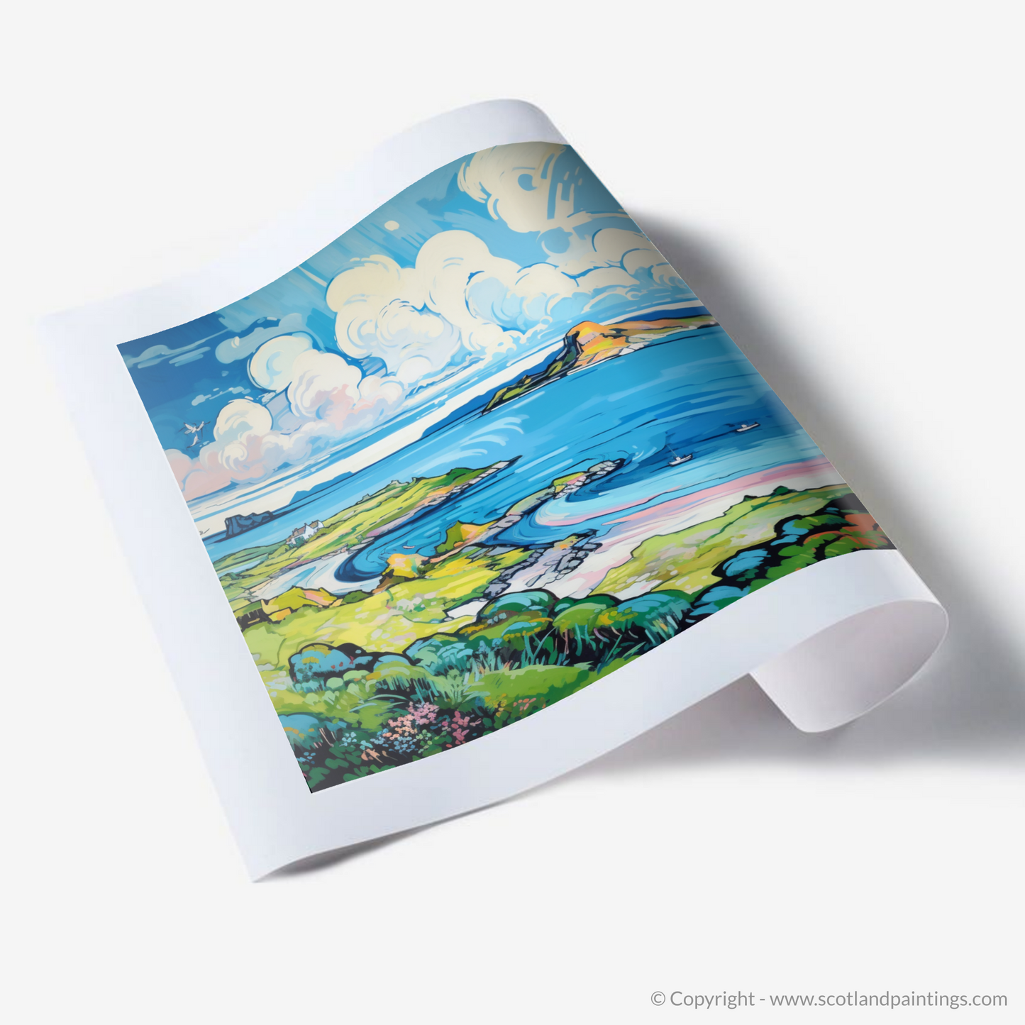 Art Print of Isle of Skyes smaller isles, Inner Hebrides in summer