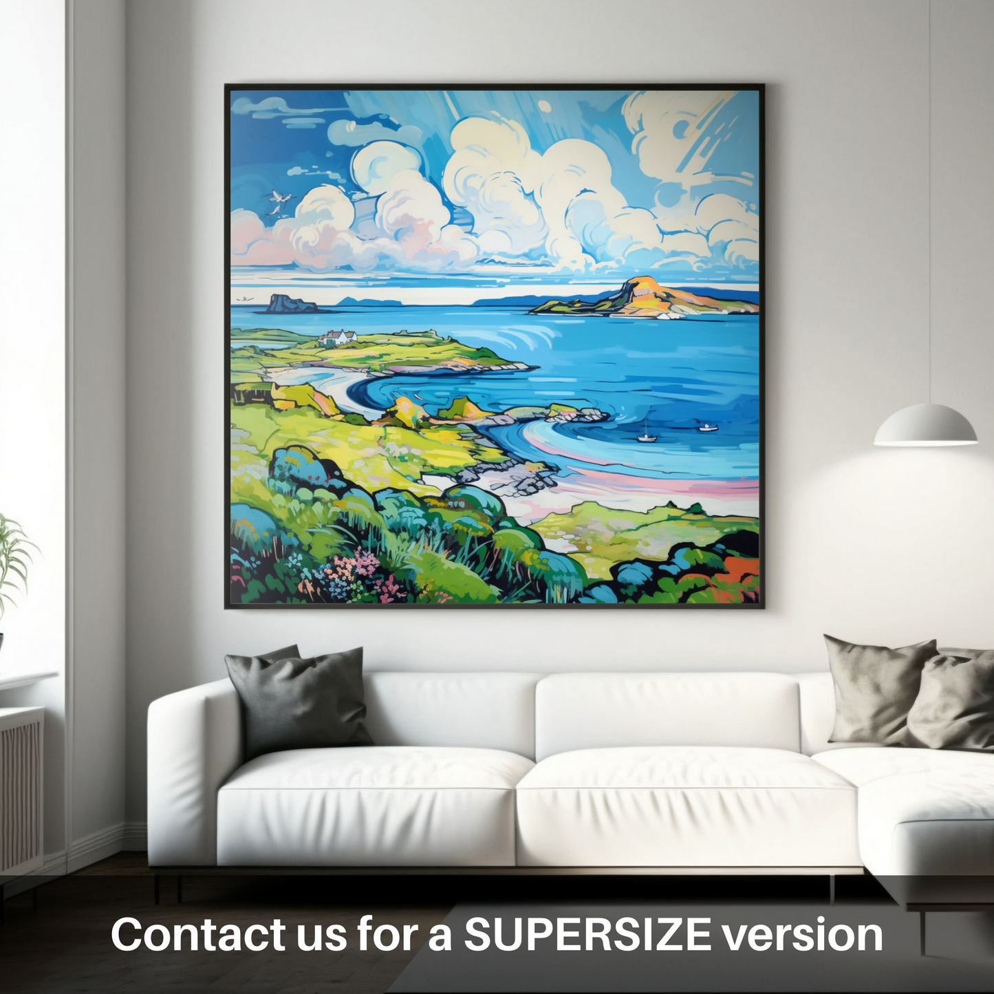 Huge supersize print of Isle of Skyes smaller isles, Inner Hebrides in summer