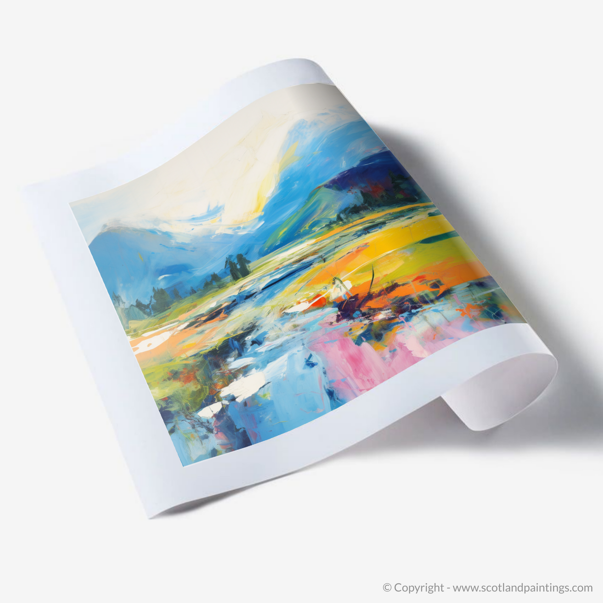 Art Print of River Spean, Highlands in summer