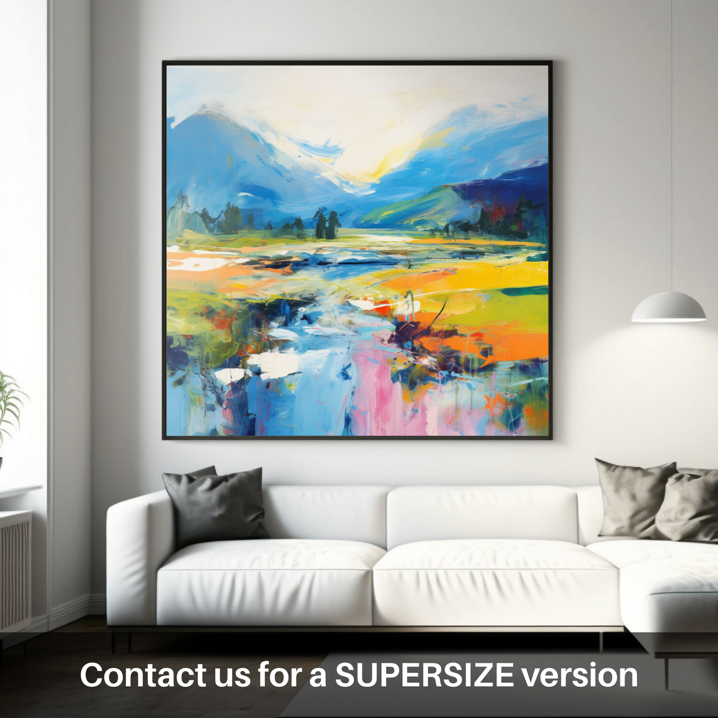 Huge supersize print of River Spean, Highlands in summer