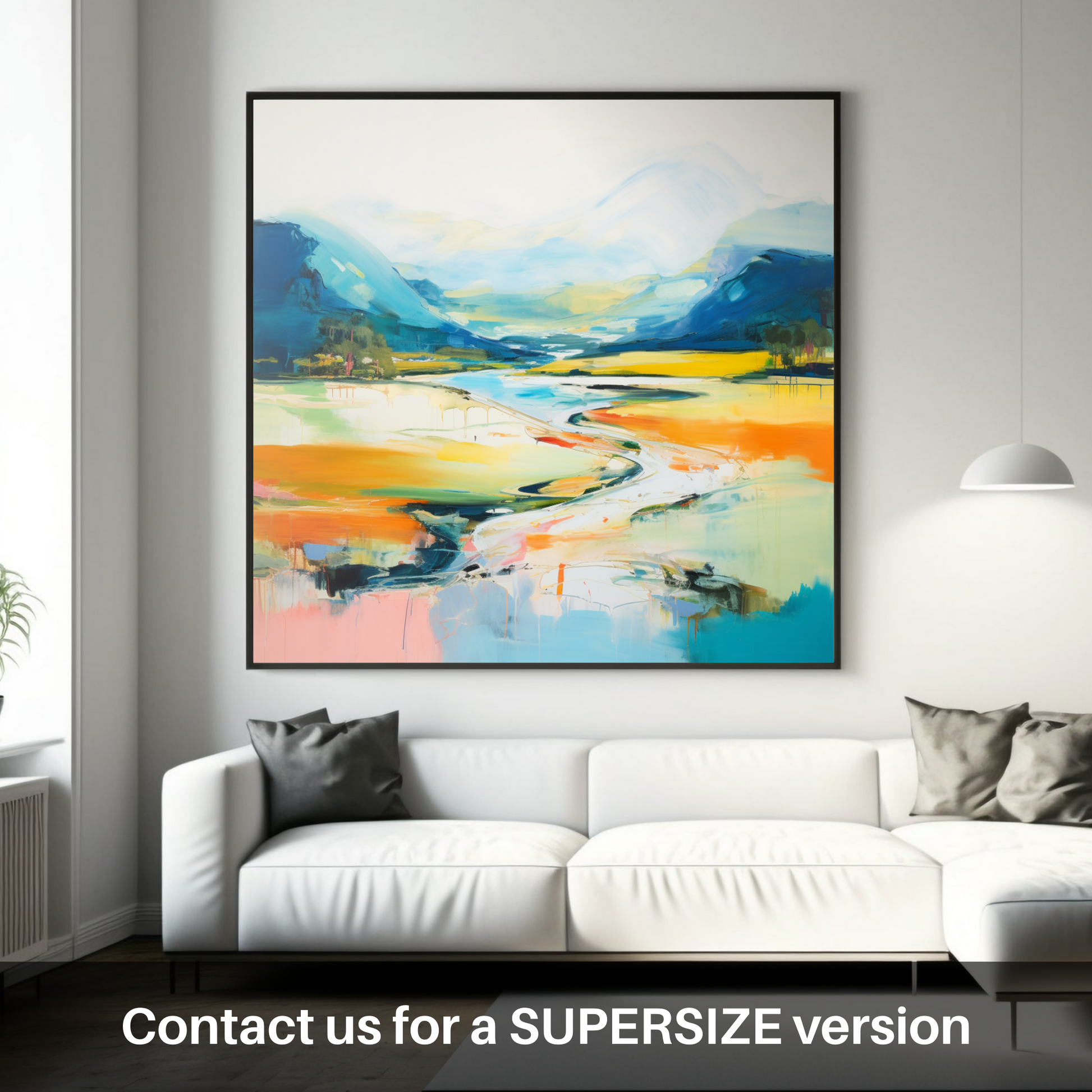 Huge supersize print of River Spean, Highlands in summer