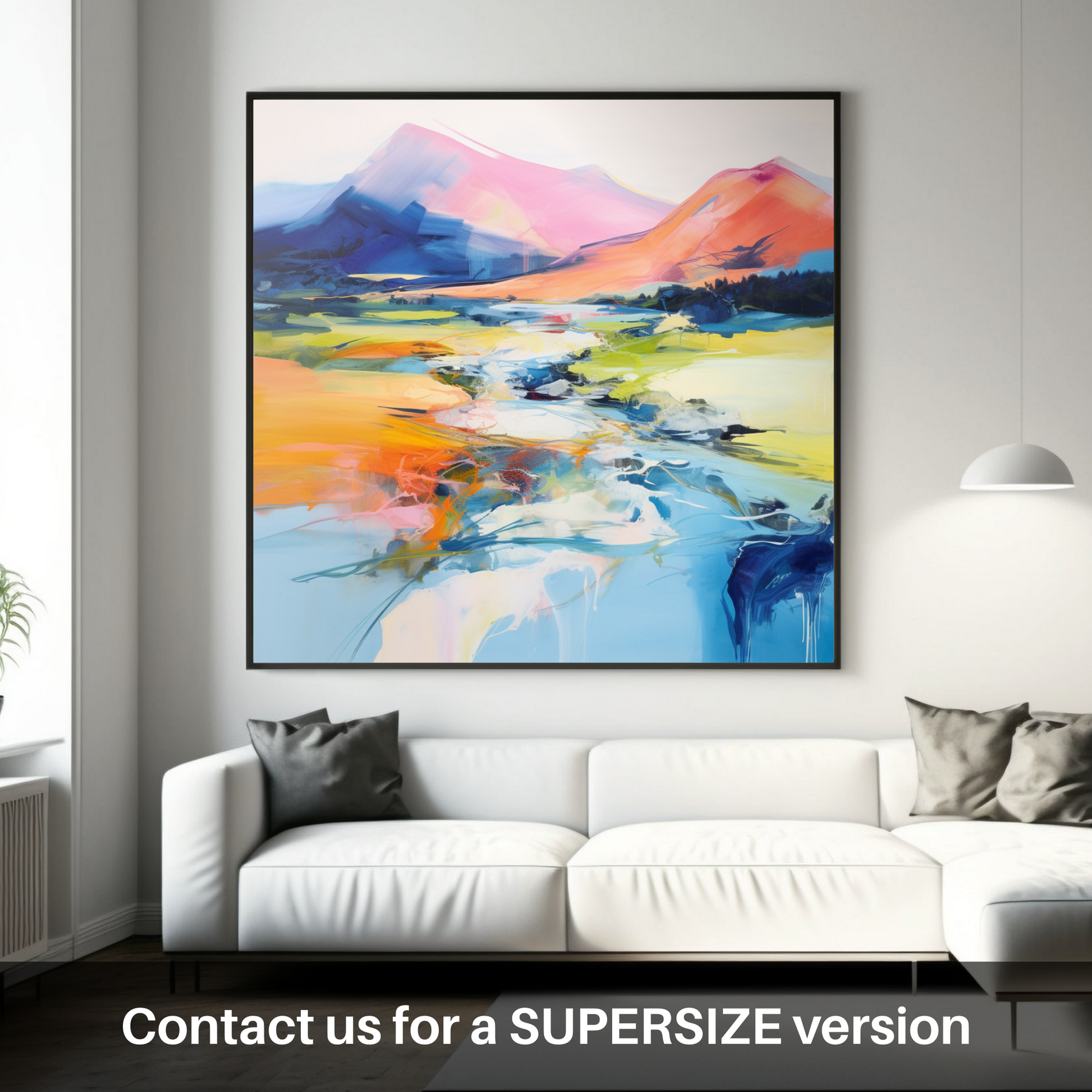 Huge supersize print of River Spean, Highlands in summer