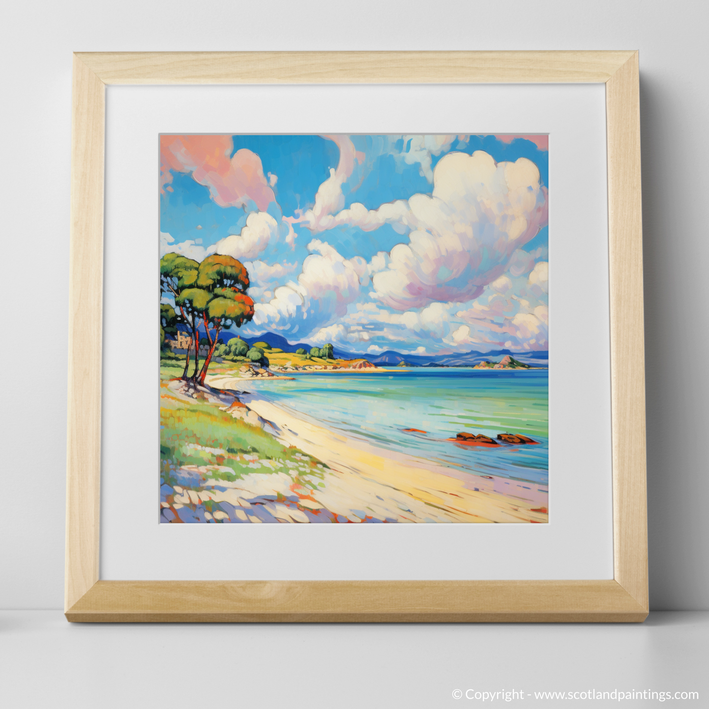 Art Print of Arisaig Beach, Arisaig in summer with a natural frame