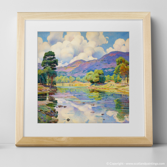 Art Print of Glen Affric, Highlands in summer with a natural frame