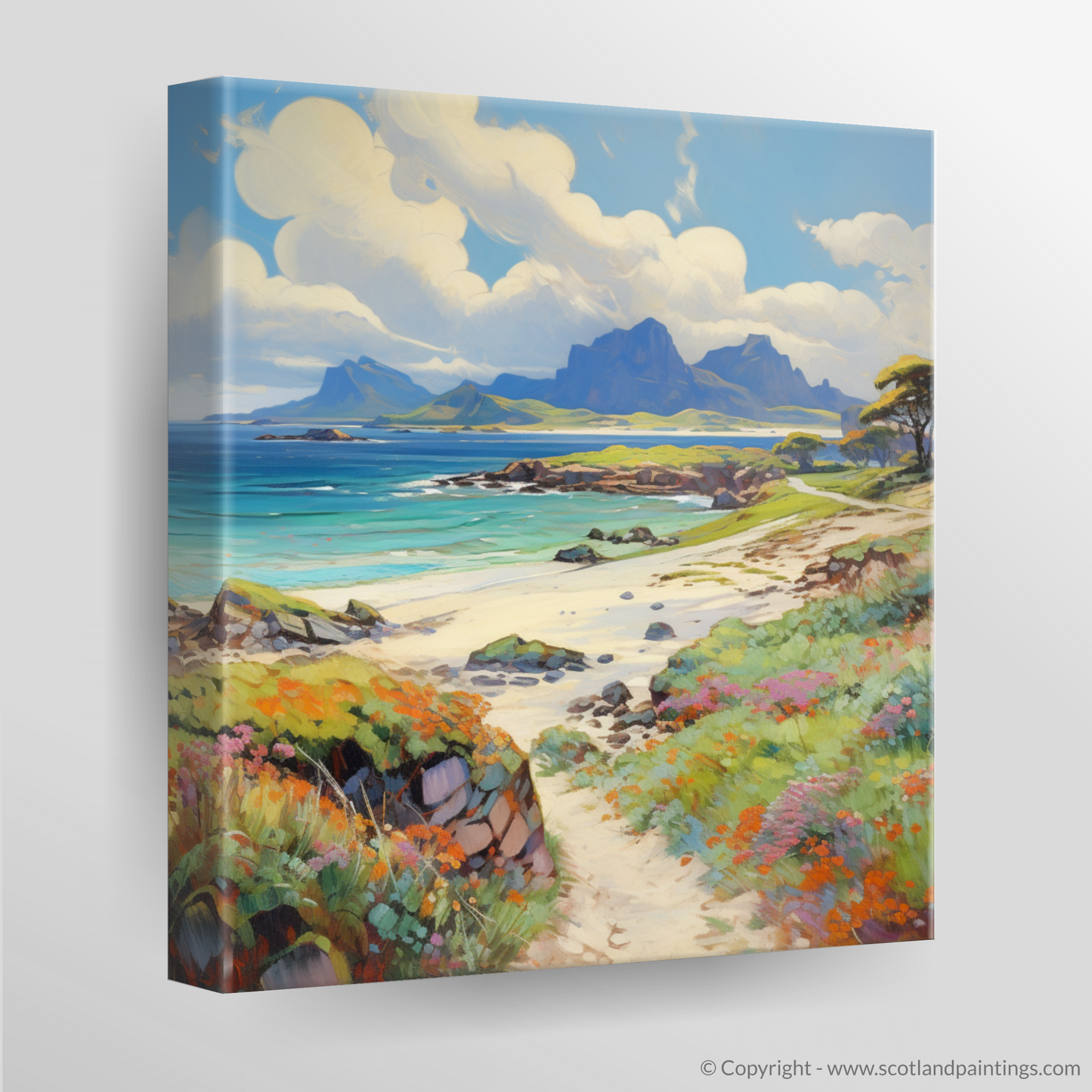 Canvas Print of Isle of Eigg, Inner Hebrides in summer