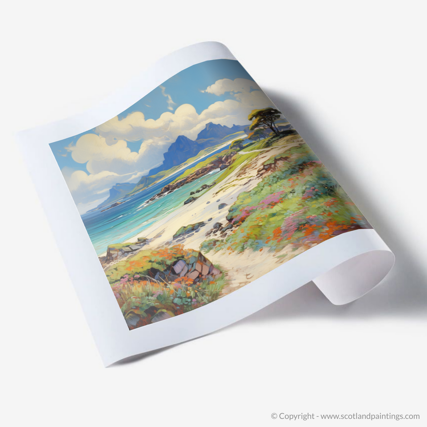 Art Print of Isle of Eigg, Inner Hebrides in summer