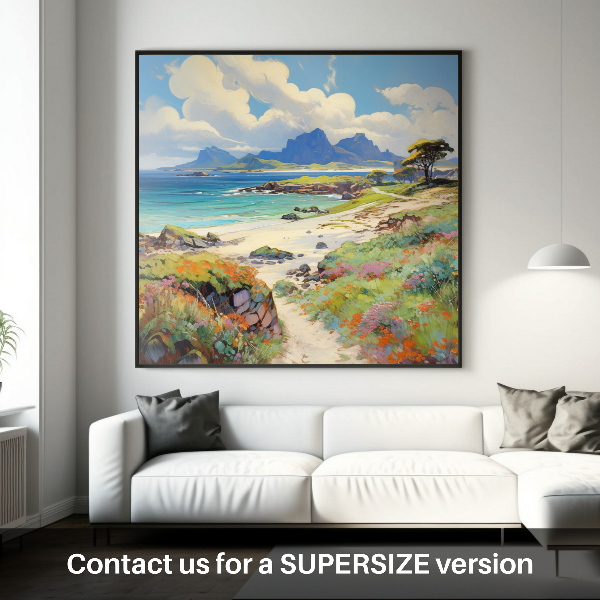 Huge supersize print of Isle of Eigg, Inner Hebrides in summer