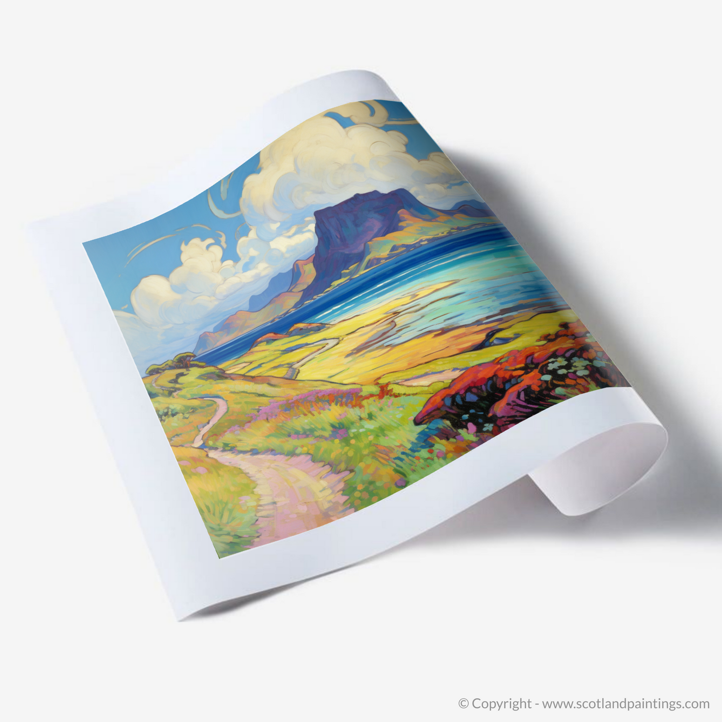 Art Print of Isle of Eigg, Inner Hebrides in summer