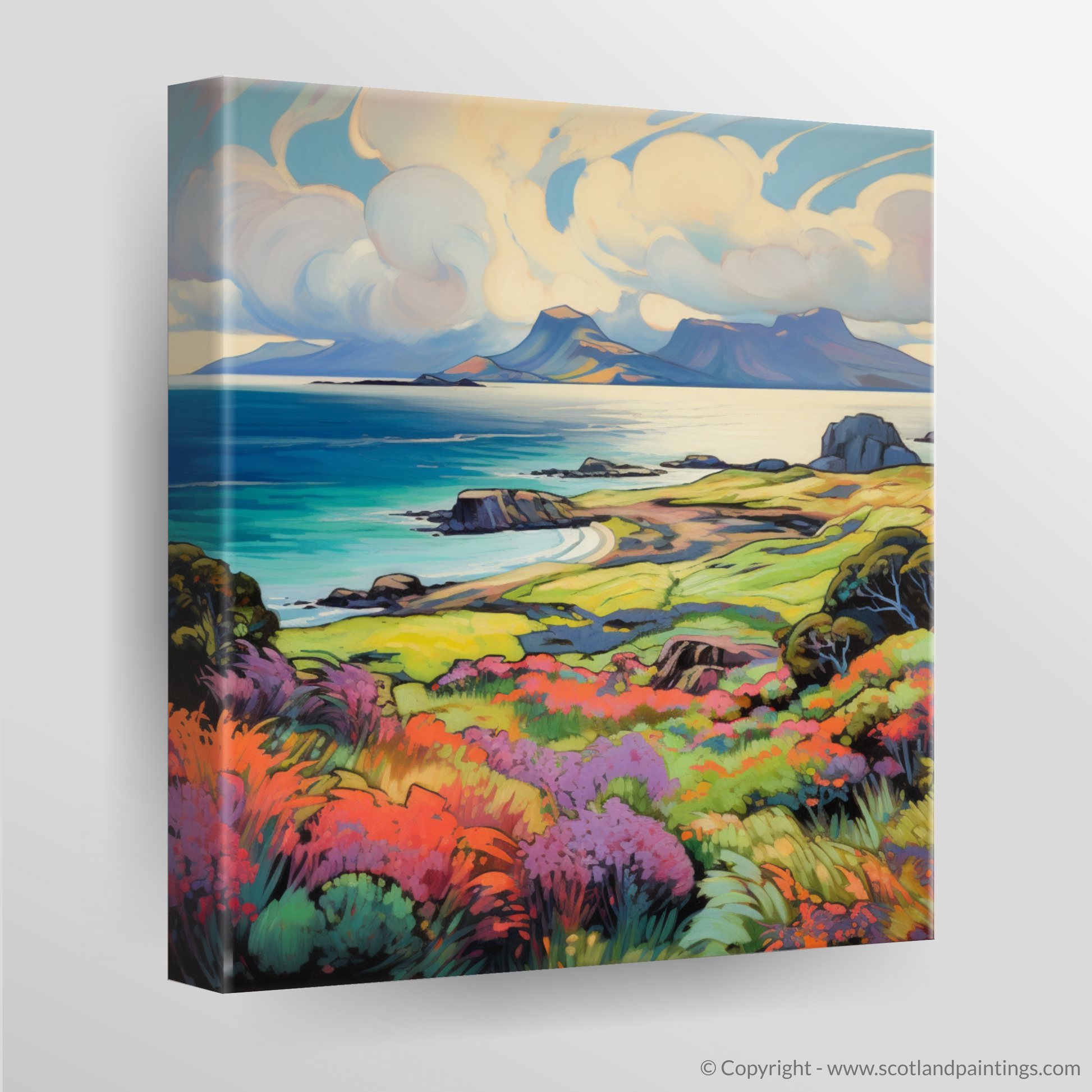 Canvas Print of Isle of Eigg, Inner Hebrides in summer