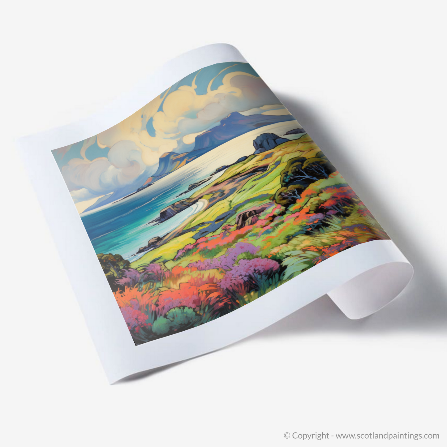 Art Print of Isle of Eigg, Inner Hebrides in summer