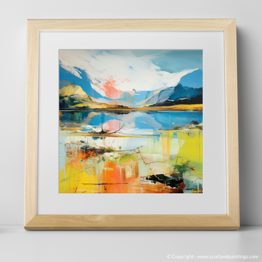 Art Print of Loch Awe, Argyll and Bute in summer with a natural frame
