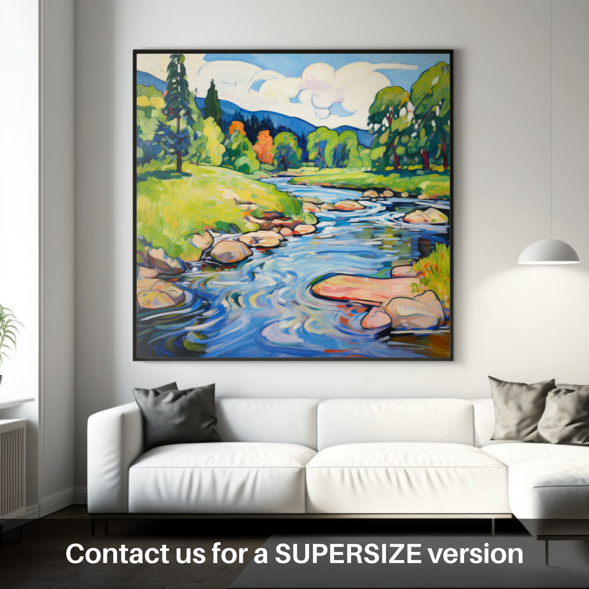 Huge supersize print of River Isla, Perthshire in summer