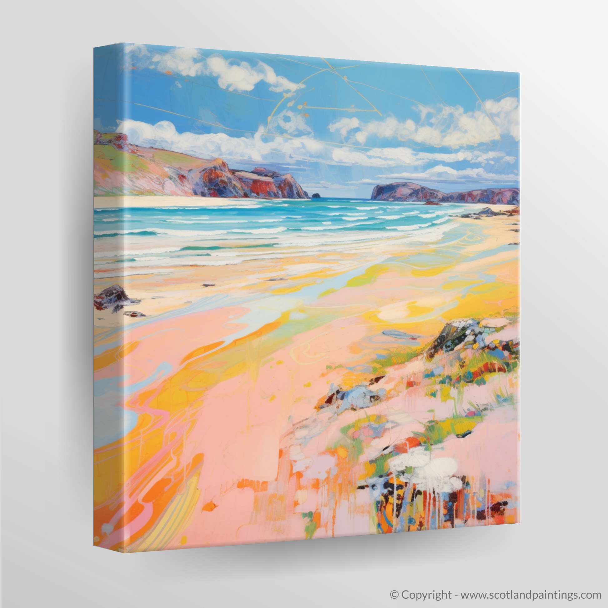 Canvas Print of Durness Beach, Sutherland in summer