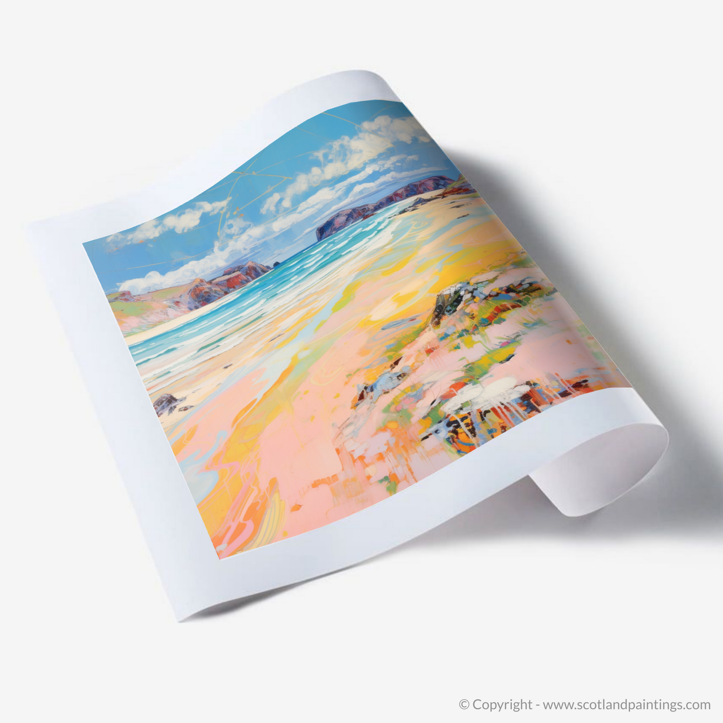 Art Print of Durness Beach, Sutherland in summer