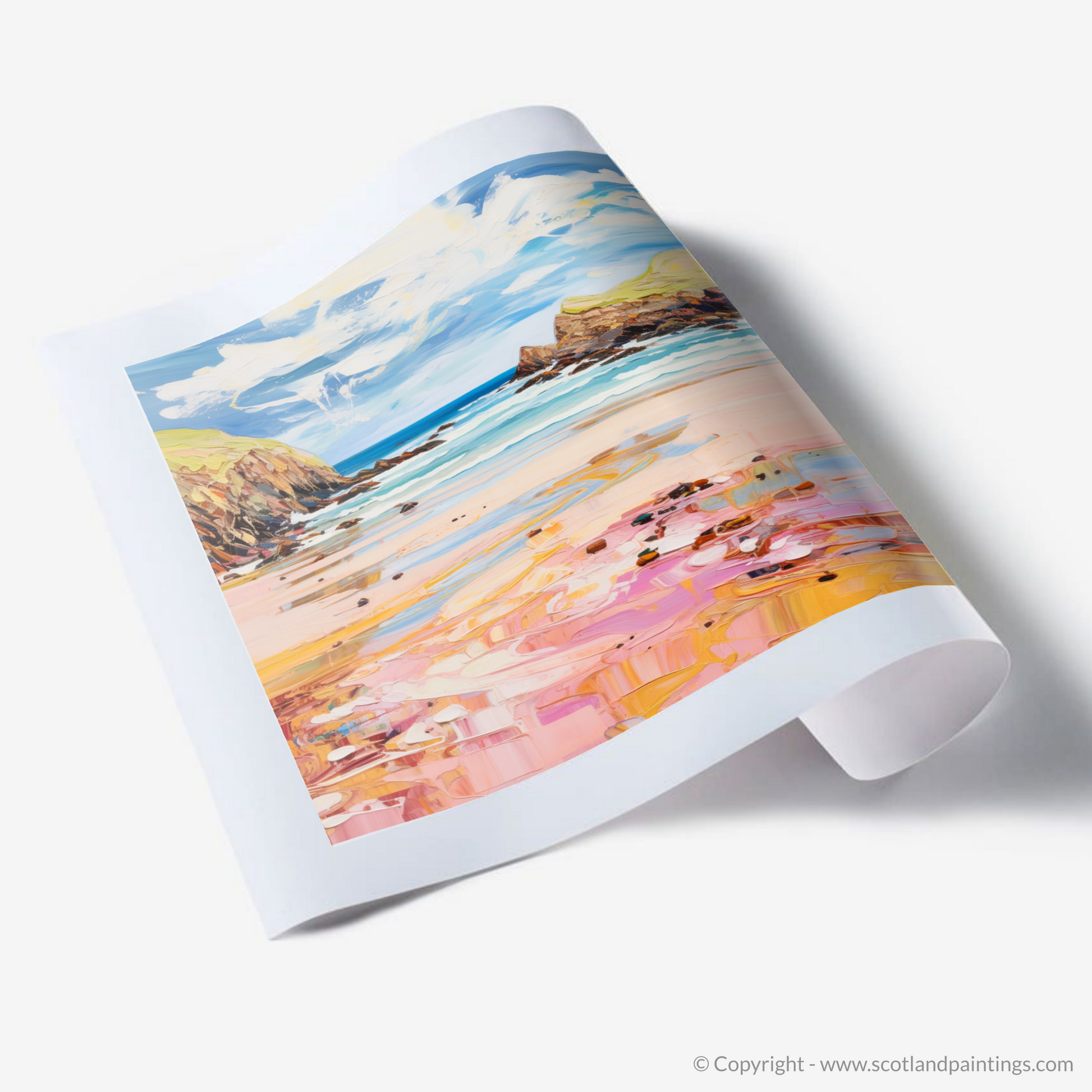 Art Print of Durness Beach, Sutherland in summer