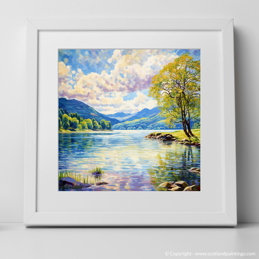 Art Print of Loch Tay, Perthshire in summer with a white frame