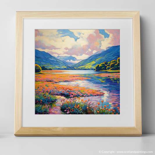 Art Print of Loch Tay, Perthshire in summer with a natural frame