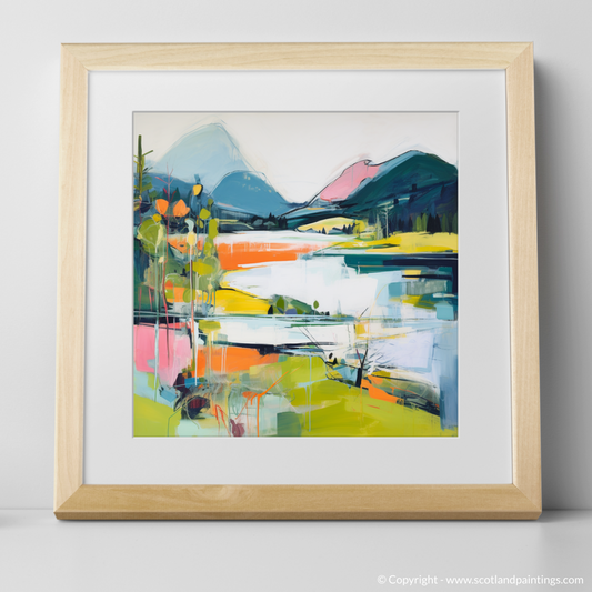 Art Print of Loch Lochy, Highlands in summer with a natural frame