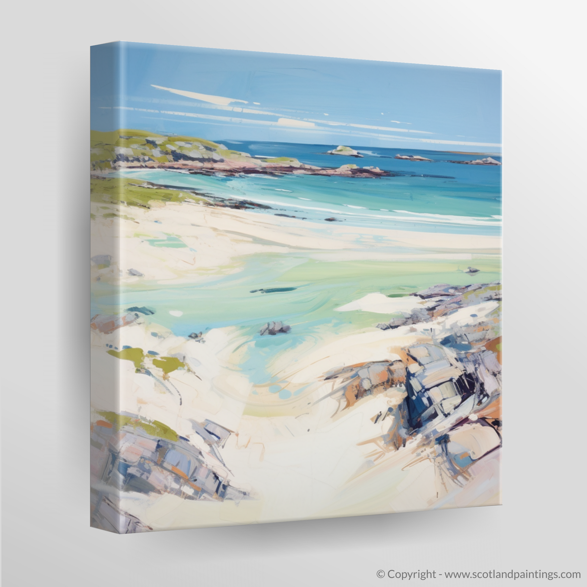 Canvas Print of Achmelvich Beach, Sutherland in summer