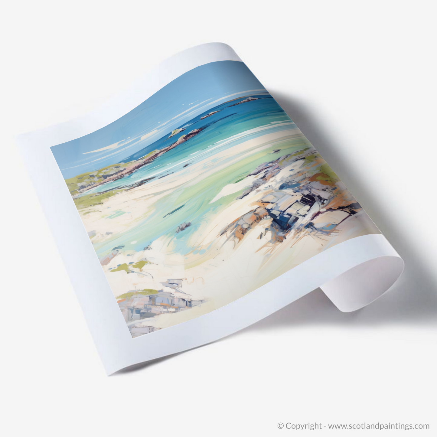 Art Print of Achmelvich Beach, Sutherland in summer