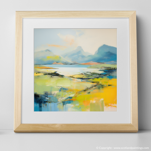 Art Print of Isle of Raasay, Inner Hebrides in summer with a natural frame