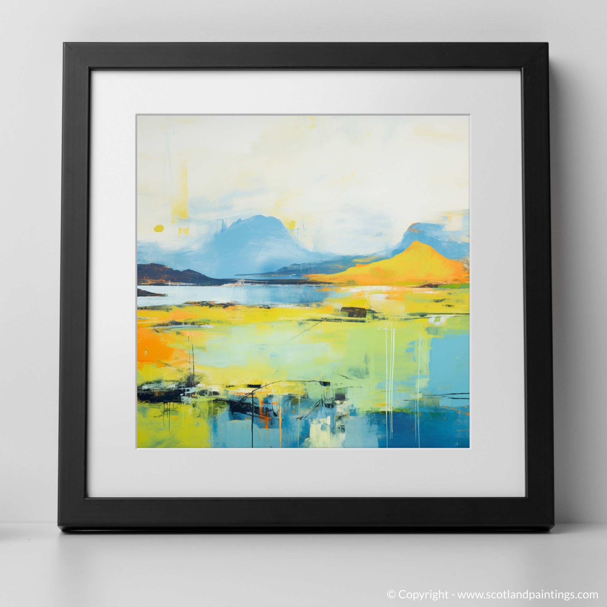 Art Print of Isle of Raasay, Inner Hebrides in summer with a black frame