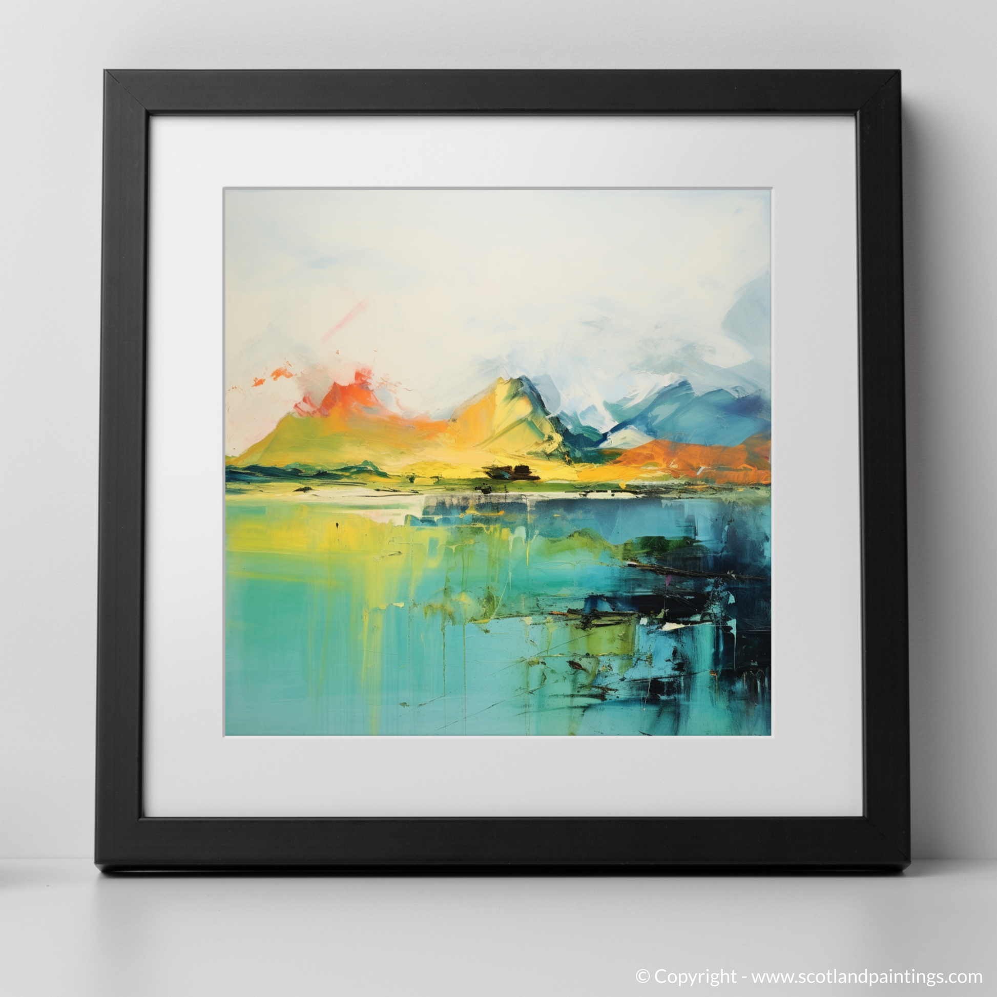 Art Print of Isle of Raasay, Inner Hebrides in summer with a black frame