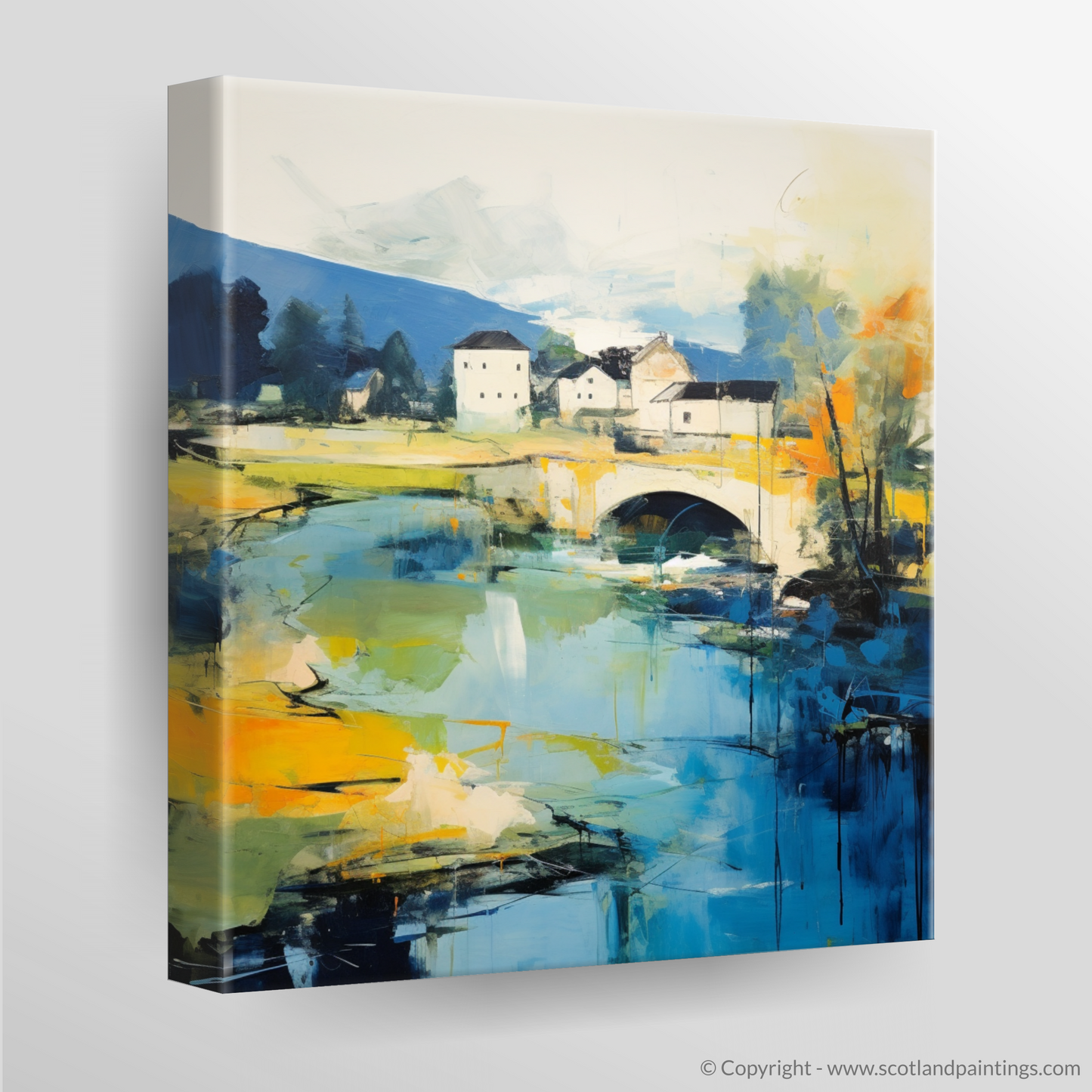 Canvas Print of River Almond, Edinburgh in summer